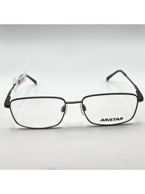 Aristar AR30721 505 Metal Full Rectangle Eyeglass Frames Gunmetal Gray 49-16-140